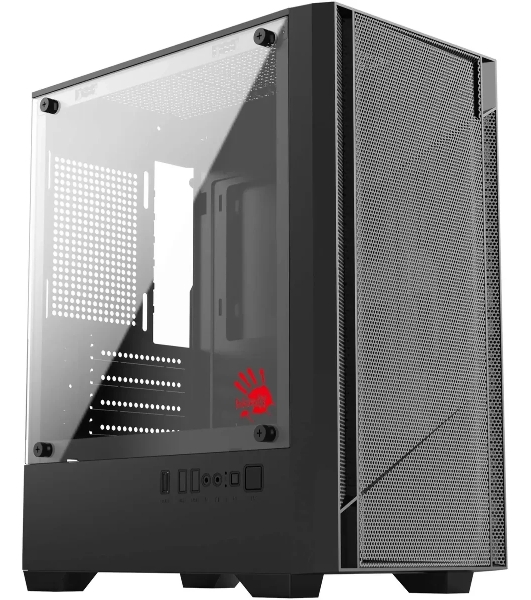 Корпус Bloody CC-124-BK, Mini-Tower, чёрный