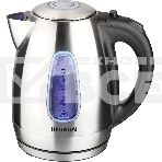 Чайник электрический Hyundai HYK-S2402 1.7л. 2200Вт серебристый матовый/черный (корпус: нержавеющая сталь), фото2