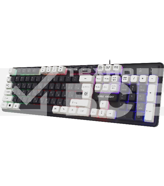 Клавиатура Defender Dark Knight GK-077  проводная, USB, чёрный/белый