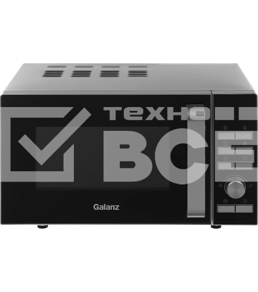 Микроволновая печь Galanz MOS-2402FDS серебристый/черный, 20 л, 800 Вт, переключатели - кнопки/поворотный механизм