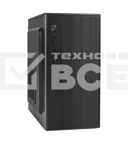 Корпус Minitower ExeGate BAA-408-AAA400 (mATX, БП AAA400 с вент. 8см, 2*USB, HD Audio, черный)