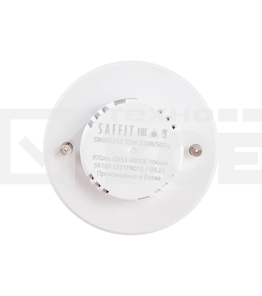 Лампа светодиодная SAFFIT SBGX5312 (55189) 12 вт GX53 белый таблетка