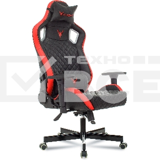 Кресло игровое Knight OUTRIDER черный/красный ромбик эко.кожа с подголов. крестовина металл
