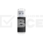 Флеш диск Maxvi MP 32GB USB 2.0 black, монолит с колпачком, металл + ABS пластик, фото5