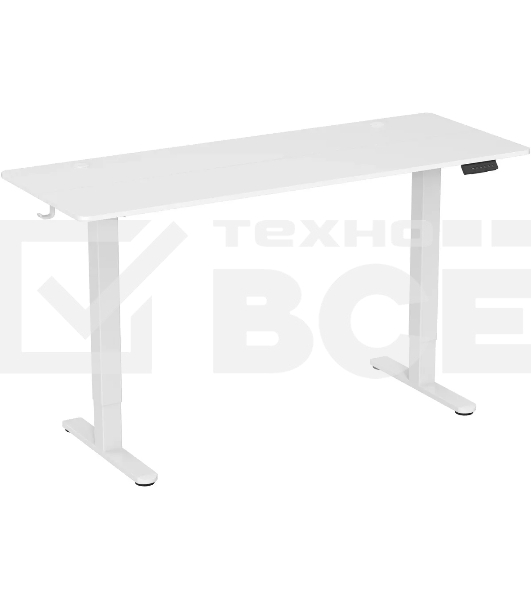 Стол для компьютера Cactus CS-EDL-WWT столешница ДСП, белый каркас белый