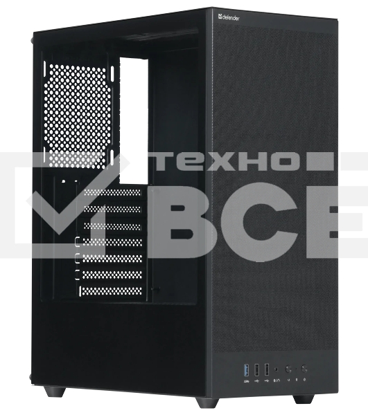 Компьютерный корпус Defender RaptorX черный, ATX, USB3.0, w/o fans