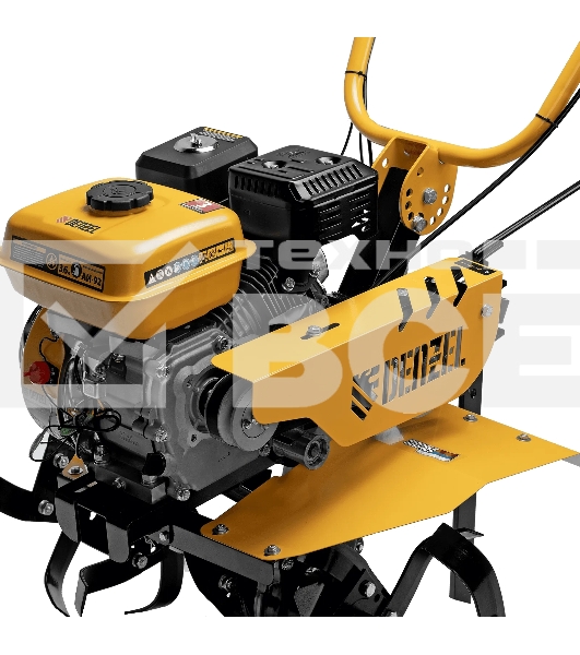 Мотоблок Denzel DPT-170SB, 7 л.с., ремен.сцеп, фрез 3х4, ШОМ, без колес, передачи 2В/1Н