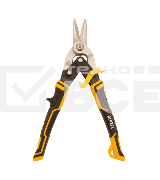 Ножницы по металлу Denzel, 270мм, прямой рез,сталь-CrMo, трехкомп.рук-ки