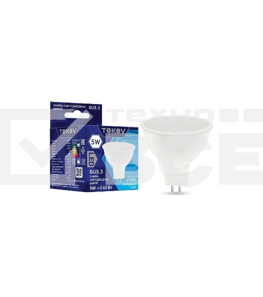 Лампа светодиодная TOKOV ELECTRIC 5Вт Soffit 6500К GU5.3 176-264В