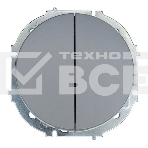 Выключатель 2-кл. СП OSEN 10А IP20 механизм серый матовый LEZARD 743-7488-101, фото 1