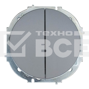 Выключатель 2-кл. СП OSEN 10А IP20 механизм серый матовый LEZARD 743-7488-101