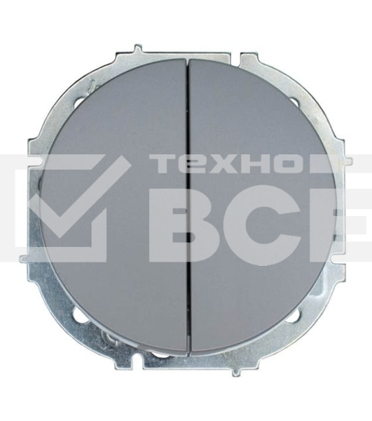 Выключатель 2-кл. СП OSEN 10А IP20 механизм серый матовый LEZARD 743-7488-101