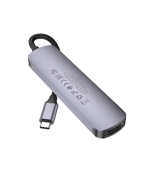 Док-станция Hoco HB28, USB Type-C, USB 3.0/PD100W/SD/TF/USB 2.0/HDMI, USB Type-C