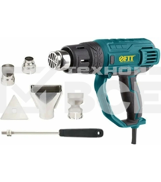 Фен технический FIT HG-2003 2000 Вт, 350/600 °C, 300/500 л/мин, рез. накл., коробка