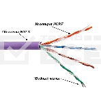Кабель информационный Lanmaster TWT-5EFTP-NGLS кат.5E FTP 4 пары 24AWG нг(А)-LS внутренний 305м фиолетовый, фото2