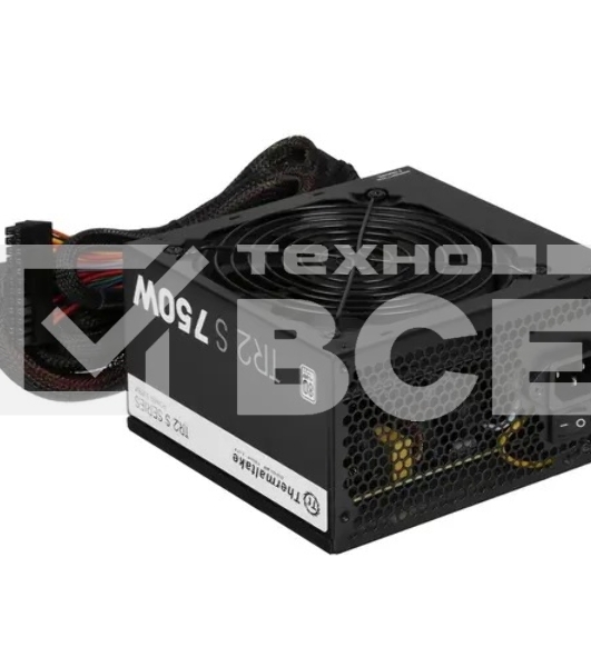 Блок питания Thermaltake ATX TR2 S, 750Вт, 80 PLUS WHITE, 120мм, черный