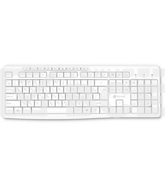 Клавиатура Oklick K225W (1875235) беспроводная, USB, Радиоканал, белый