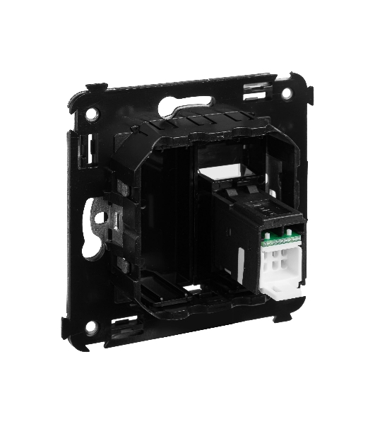 Розетка компьютерная DKC Avanti 4402463 RJ-45 одинарная, категория 5e 'Черный квадрат'