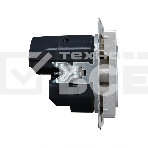 Розетка 1-местная IEK BRITE РЮш10-1-БрА ( BR-R14-16-U21-D21-K47) с заземлением, с защитными шторками, 16А, с USB A+A 5В 2,1А, алюминий, фото3