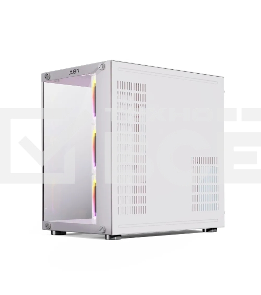 Компьютерный корпус ABR Sea View White (1*USB Type-C, 2*USB 2.0, HD Audio, 4xRGB Fan, ATX, Micro-ATX)