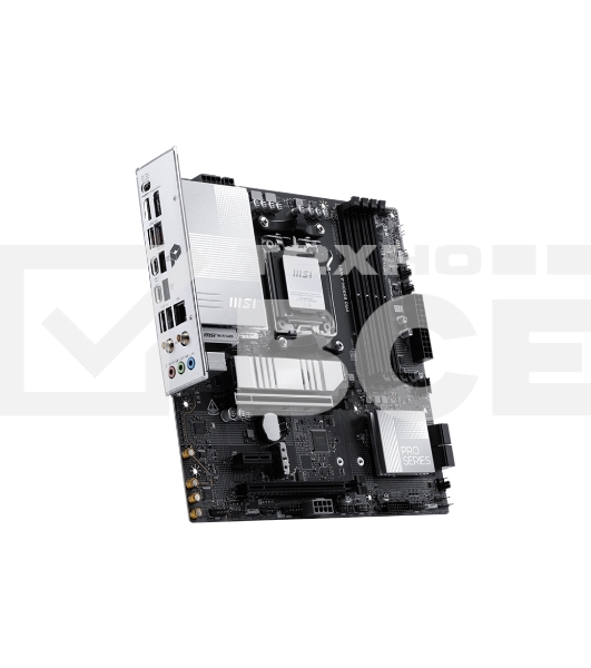 Материнская плата MSI PRO B850M-A WIFI, AM5, AMD B850, 4xDDR5, 4xSATA, 2xM.2, 1xPCIe 5.0 x16, 1xPCIe 4.0 x4, 1xPCIe 3.0 x1, 1xDP, 1xHDMI, 1x5Gb LAN, Wi-Fi 7, Bluetooth 5.4, 2xUSB-C 10Gbps, 3xUSB-A 10Gbps, 3xUSB-A 5Gbps, 4xUSB-A 2.0, 3x3.5 мм, 7.1, mATX