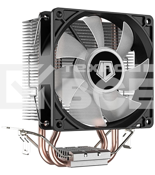 Кулер для процессора ID-COOLING SE-902X-B LGA1851/1700/1200/115X/AM5/AM4 (30шт/кор, TDP 100W, PWM, 2 тепл.трубки прямого контакта, Blue LED FAN 92мм) RET