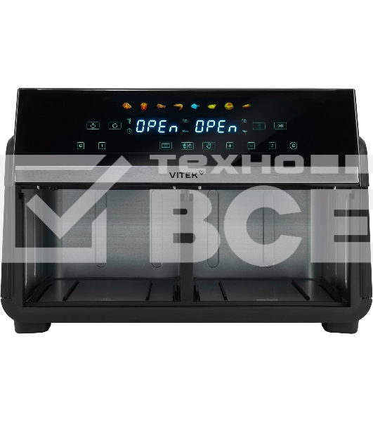 Аэрогриль Vitek VT-AF1001 черный, 2400 Вт, 10 л, сенсор, 8 программ