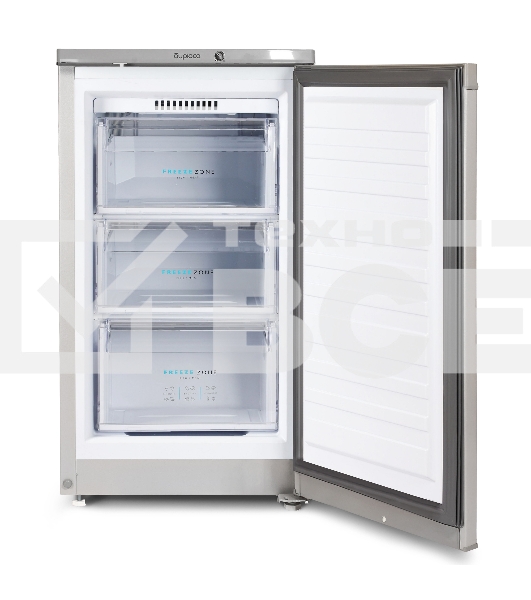 Морозильная камера Бирюса M412 металлик, 80л, 3 ящика