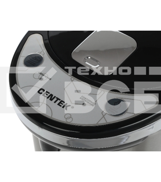 Термопот Centek CT-1084 сталь, 6.0 л, 750 Вт, 2 способа подачи воды, двойная защита от перегрева