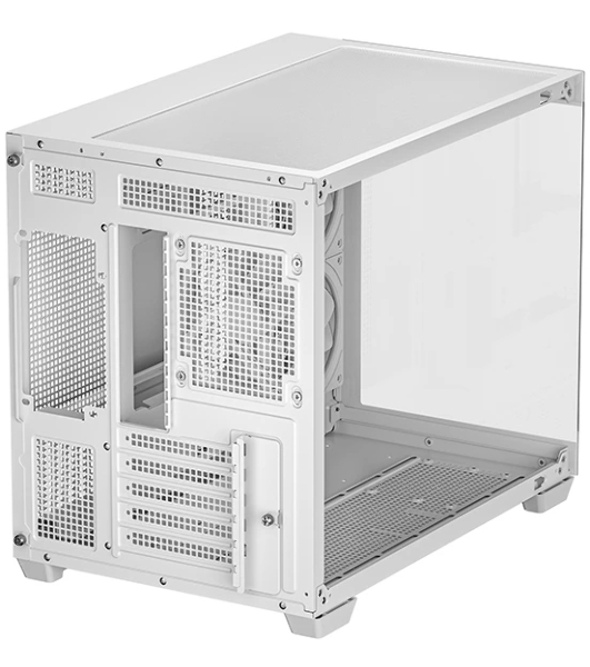 Компьютерный корпус Deepcool CG330 3F WH без БП, боковое окно (панорама), 3x120мм ARGB PWM вентилятора, белый, mATX (R-CG330-BKNGM3-G)