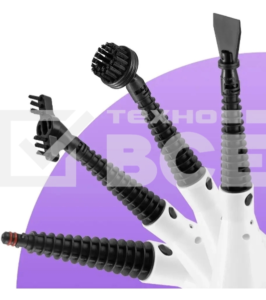 Швабра паровая Kitfort КТ-1096 белый/малиновый