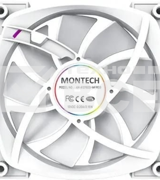 Вентилятор для корпуса MONTECH AX120 PWM белый, 120 мм, 1600 об/мин, 27 дБ, 4 pin