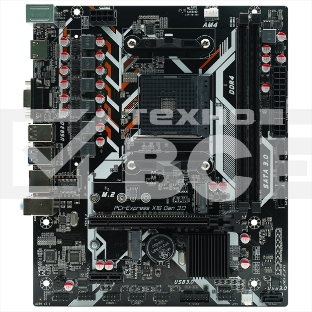 Материнская плата AFOX A320D4-MA5-V2, Socket AM4, AMD A320, 2xDDR4, 4xSATA, 1xM.2, 1xPCIe 3.0 x16, 1xPCIe x1, 1xHDMI, 1xVGA, 1x 1Gb LAN, 2xUSB-A 3.0, 2xUSB-A 2.0, 3x3.5 мм, 5.1, mATX