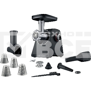 Мясорубка Bosch MFWS440B, 1900W, черный
