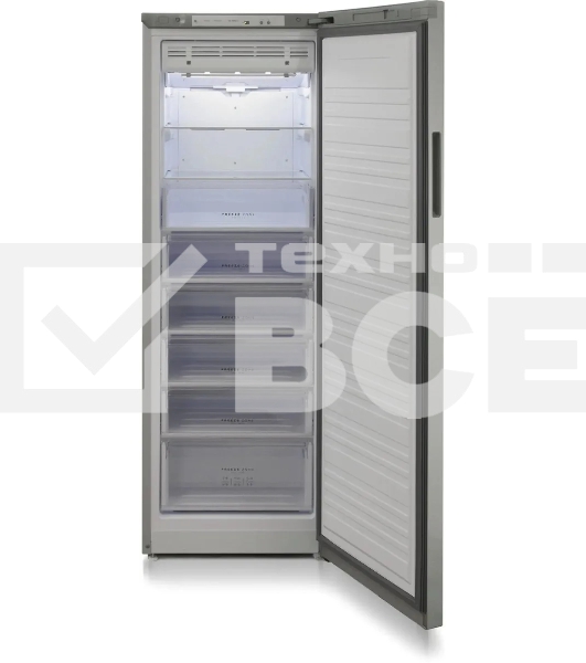 Морозильная камера Бирюса Б-C6047SN, серый металлопласт, 280л, 8 ящиков