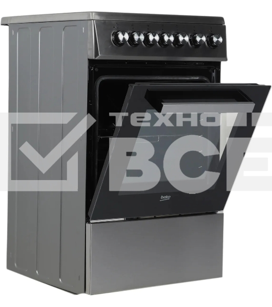 Плита электрическая Beko FSS57100GX серебристый, конфорок 4 шт, духовка 60 л, 50 см x 85 см x 60 см