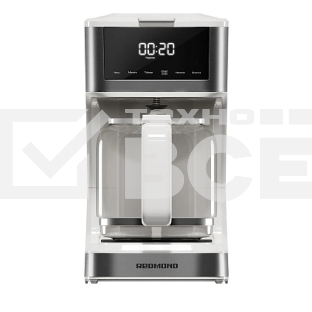Кофеварка капельная Redmond CM712 белый, исп. кофе - молотый, 1,7 л, 900 Вт
