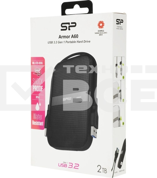Внешний жесткий диск SILICON POWER Armor A60 2TB External HDD, 2.5