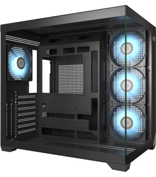 Компьютерный корпус без блока питания PCCooler C3T700 ARGB BK, Midi-Tower, TG, 4x120мм ARGB, 1xUSB-A 3.0 + 1xUSB-A 2.0 + 1xUSB-C, ATX, mATX, mITX черный