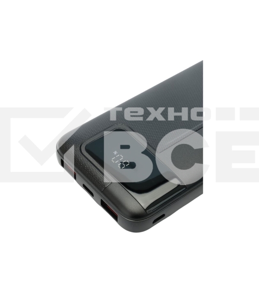 Портативный аккумулятор Gembird GPB-10Q, 10000мА·ч, QC/PD, дисплей, черный