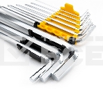 Набор шестигранных ключей Deli DL3090 9 шт. Шаровой конец. Размер: 1,5-10 мм. Материал: Cr-V. Хромированный., фото3