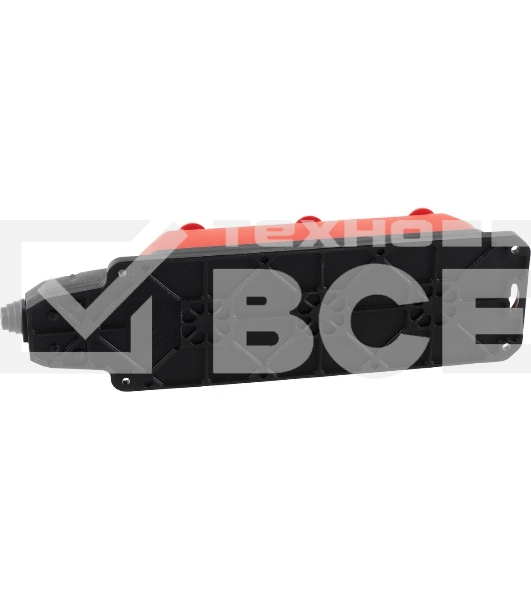 Колодка каучуковая 3-м с заземл. 16А IP44 красн. ЭРА Б0044552