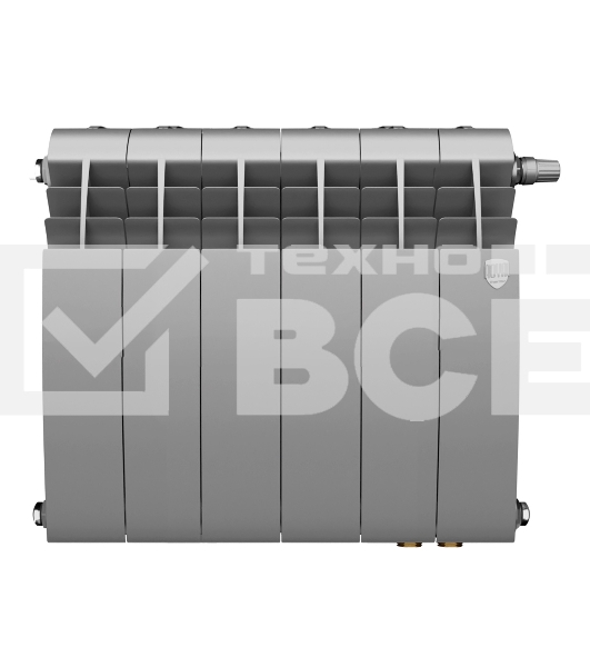 Радиатор Royal Thermo BiLiner 350 Silver Satin VR80 - 6 секц.