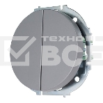 Выключатель 2-кл. СП OSEN 10А IP20 механизм серый матовый LEZARD 743-7488-101, фото2