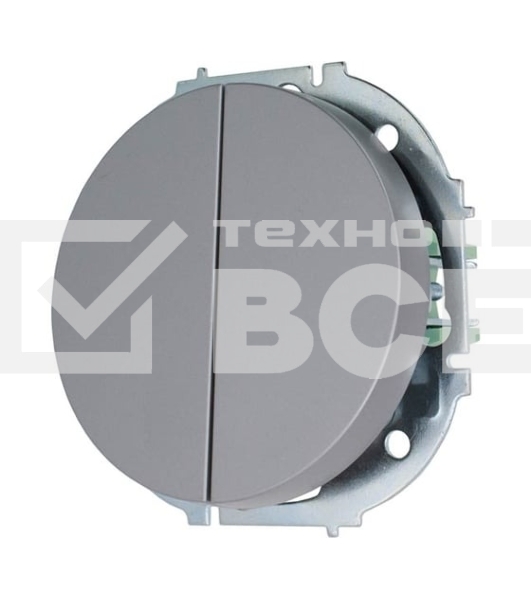 Выключатель 2-кл. СП OSEN 10А IP20 механизм серый матовый LEZARD 743-7488-101