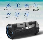 Колонка портативная Hyundai H-PAC220 черный/голубой 10W 1.0 BT/3.5Jack/USB, фото24
