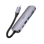 Док-станция Hoco HB28, USB Type-C, USB 3.0/PD100W/SD/TF/USB 2.0/HDMI, USB Type-C, фото6