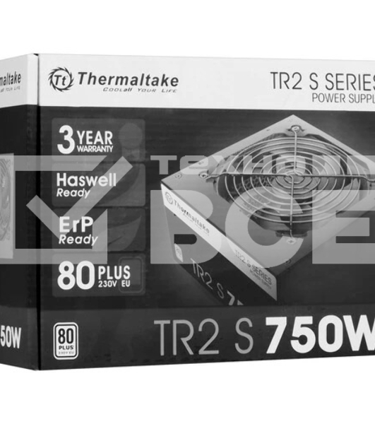 Блок питания Thermaltake ATX TR2 S, 750Вт, 80 PLUS WHITE, 120мм, черный
