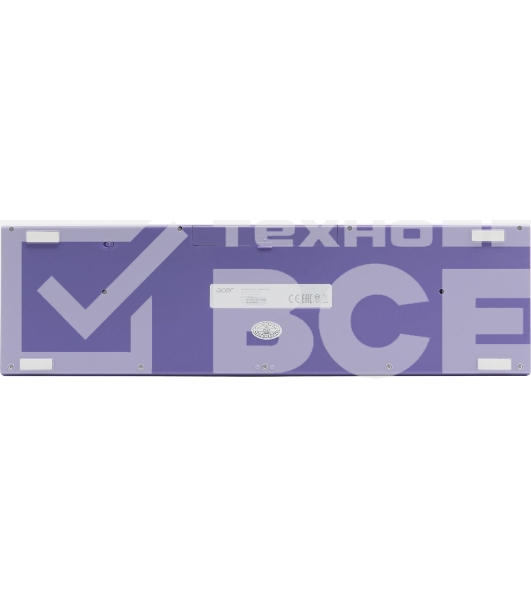 Клавиатура + мышь Acer OCC205 беспроводной USB, 1200 dpi, фиолетовый