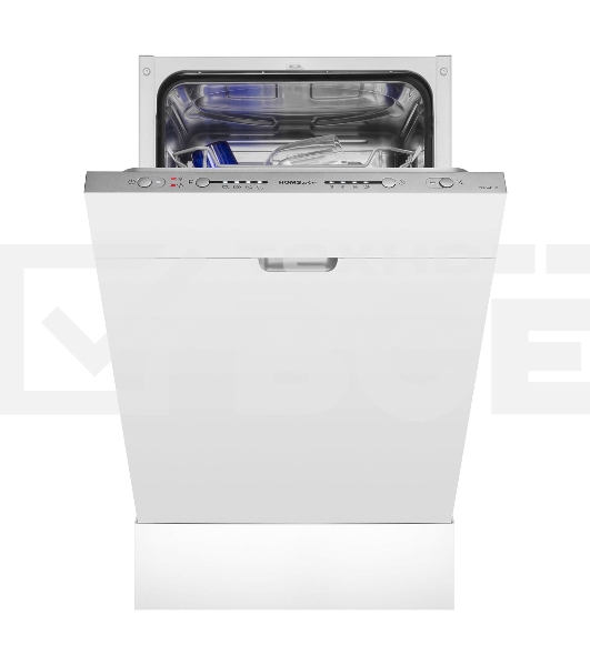 Встраиваемая посудомоечная машина HOMSAIR DW44L-2, серебристый, 44.8 см, 9 компл., 49 дБ, класс A++
